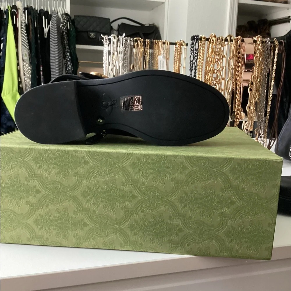 Gucci Black Combat Moto Boots with GG Logo - Picture 10 of 14